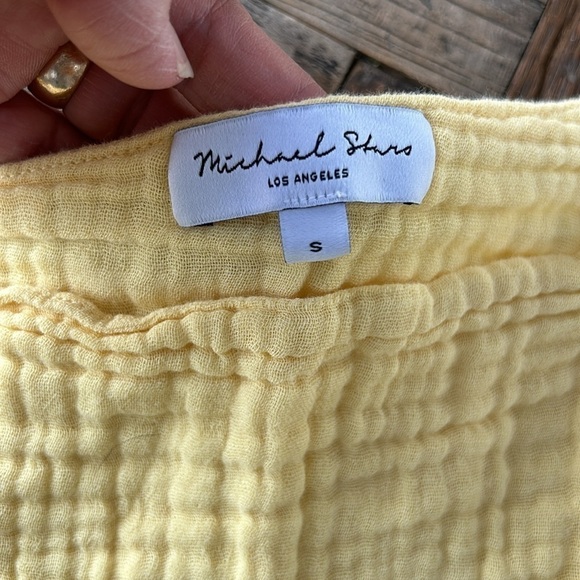 Michael Stars Patsy Square Neck Puff Sleeve Top - Picture 4 of 9